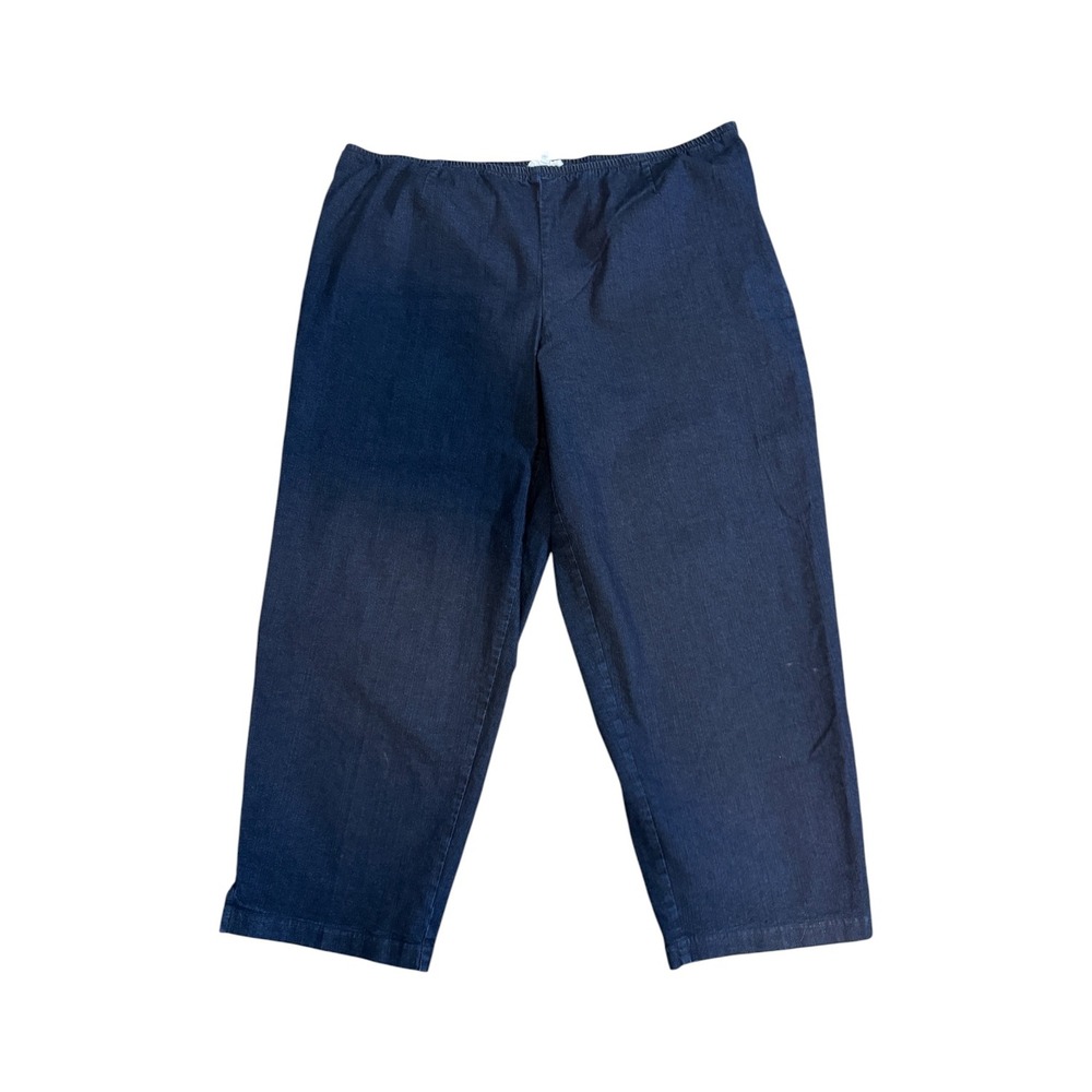 Eileen Fisher Woman Denim Pants Blue 3X Women Pull On ZipOrganic Cotton Stretch